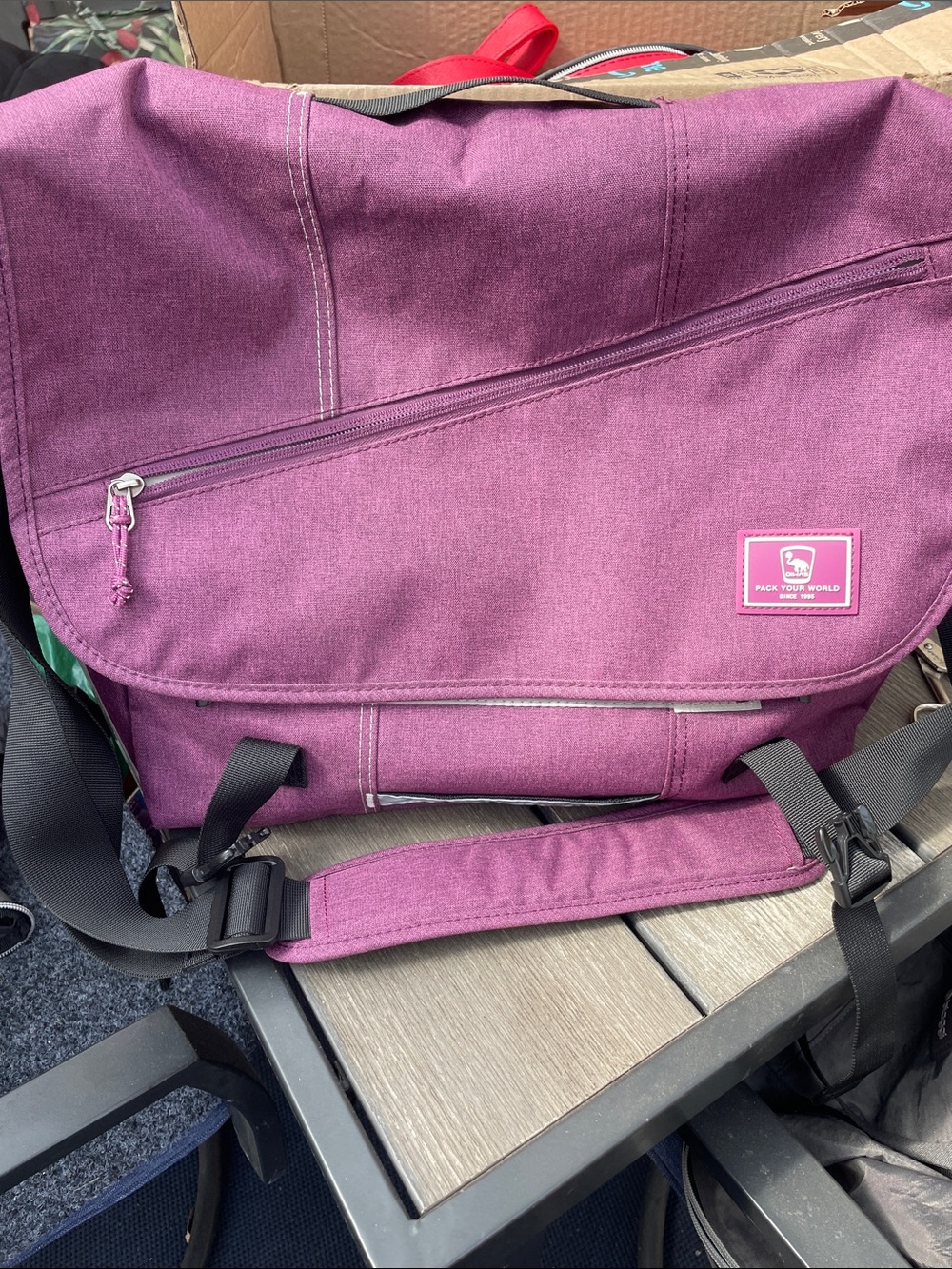 Unknown Brand Messenger Bag in Plum